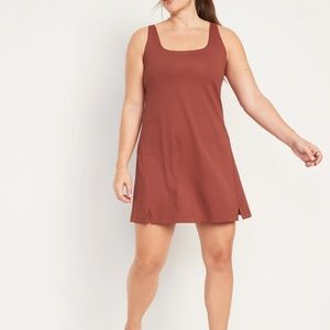 Elegant Brown Sleeveless Dress